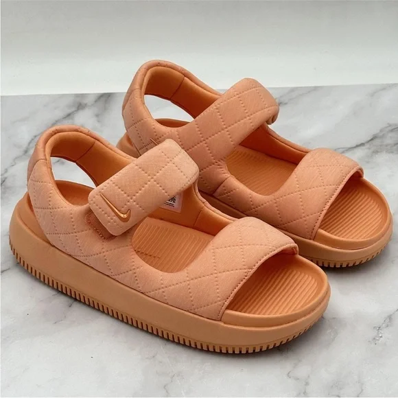 Nike Calm SE Sandals Womens 8 Apricot Agate Quilted Strap HJ9000-800 NWOB - Picture 4 of 14